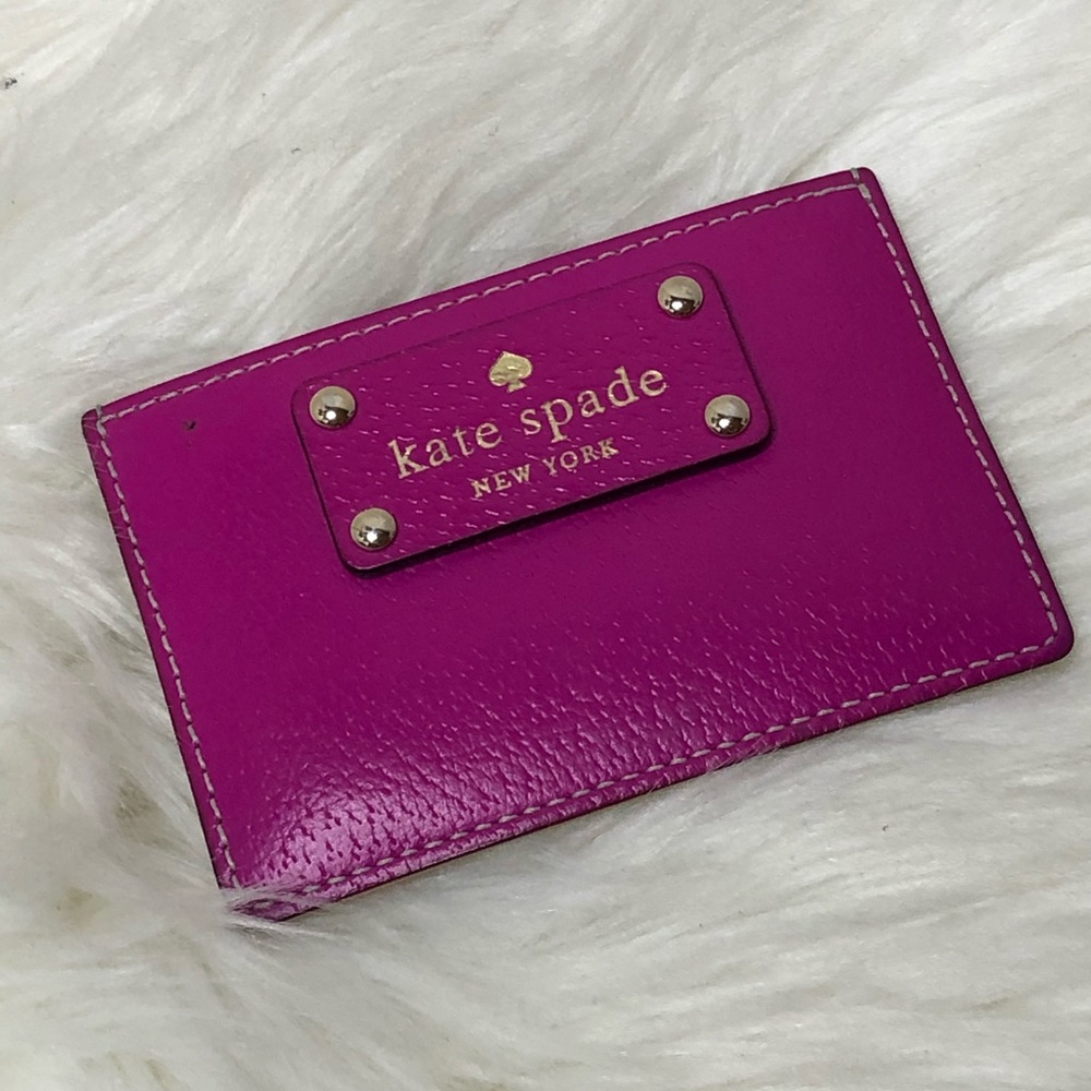 Kate Spade Pink and Tan Mini Card Wallet